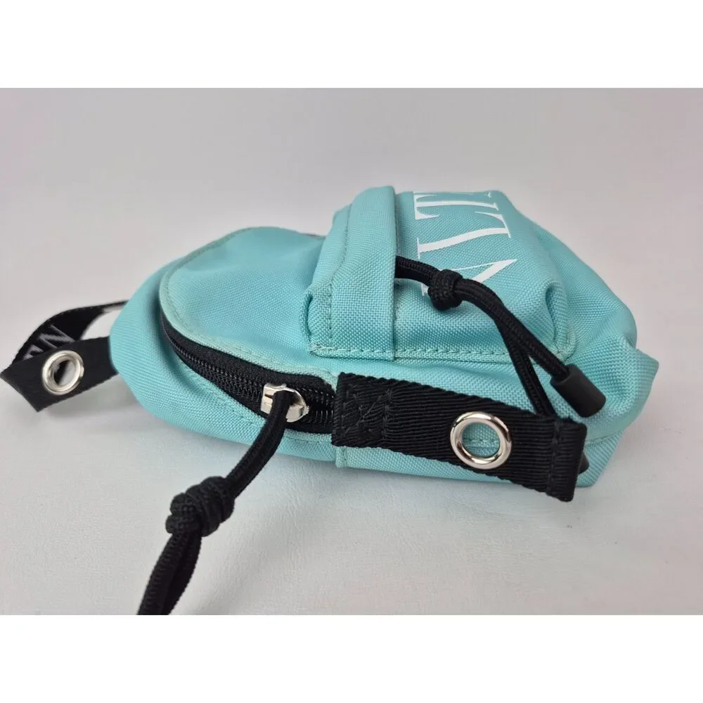 Valentino Light Blue Vltn Mini Canvas Backpack